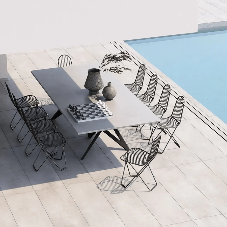 CUERO CACTUS OUTDOOR DINING CHAIR BLACK - Image 5